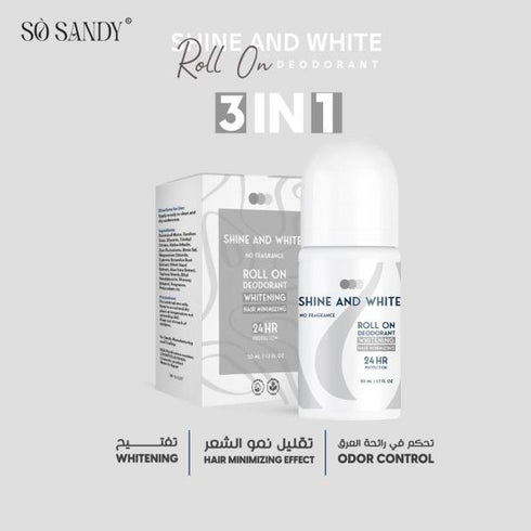 سو ساندى شاين اند وايت مزيل العرق (بدون رائحة) 50 مل - So Sandy