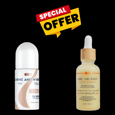 عرض حصري: شاين اند وايت سيروم + رول اون برائحة العود