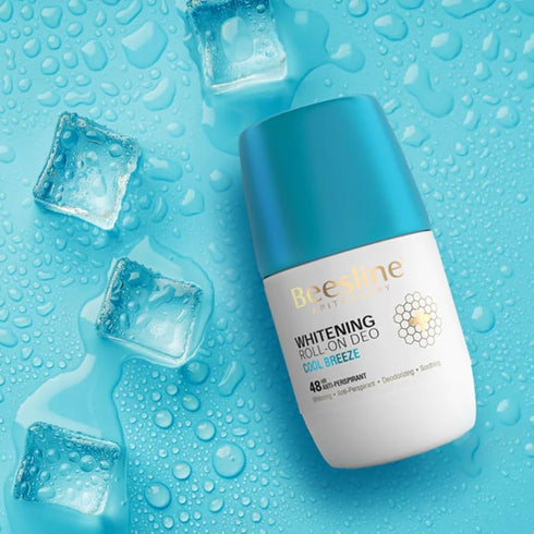 بيزلين رول اون مزيل رائحه العرق الطبيعي لتفتيح البشره برائحة انتعاش النسيم عرض (1+1) 50 مل - Beesline