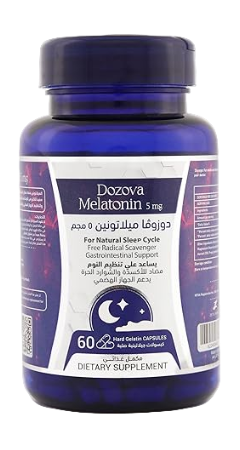 دوزوفا ميلاتونين مكمل غذائي طبيعي للمساعدة في تنظيم النوم | 60 قرص - Dozova
