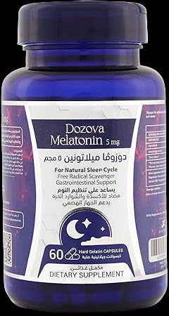 دوزوفا ميلاتونين مكمل غذائي طبيعي للمساعدة في تنظيم النوم | 60 قرص - Dozova
