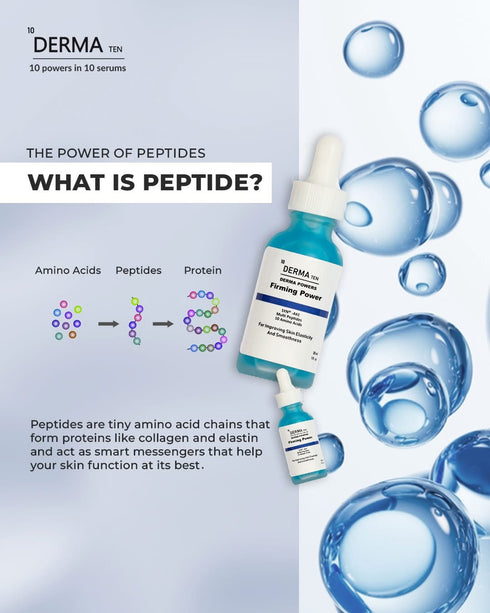 ديرما تن سيروم باور فيرم بببتيدات متعددة لشد البشرة وتحفيز إنتاج الكولاجين 30 مل - derma 10