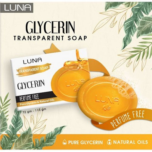 Luna soap with glycerin and natural oils, unscented, 115 gm - Luna