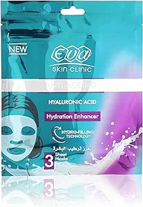 Eva Clinique Skin Mask with Hyaluronic Acid (3 Sheets) - Eva