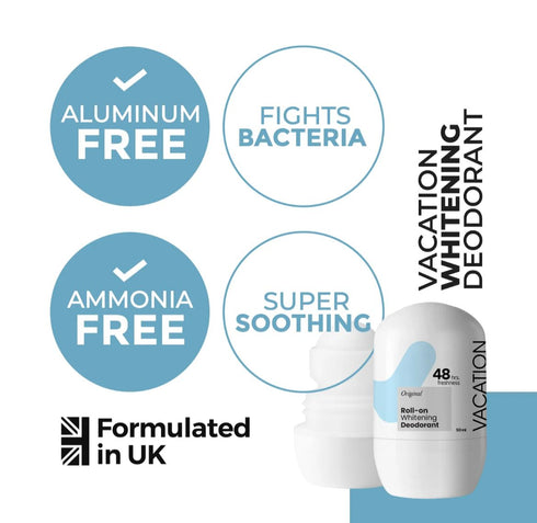 فاكيشن مزيل العرق للتبيض بدون رائحة 50 مل - Vacation