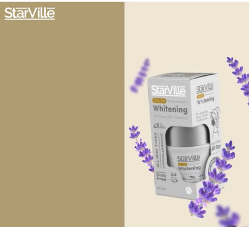 Starville Whitening Roll-On Deodorant with Lavender Scent 60 ml - Starville