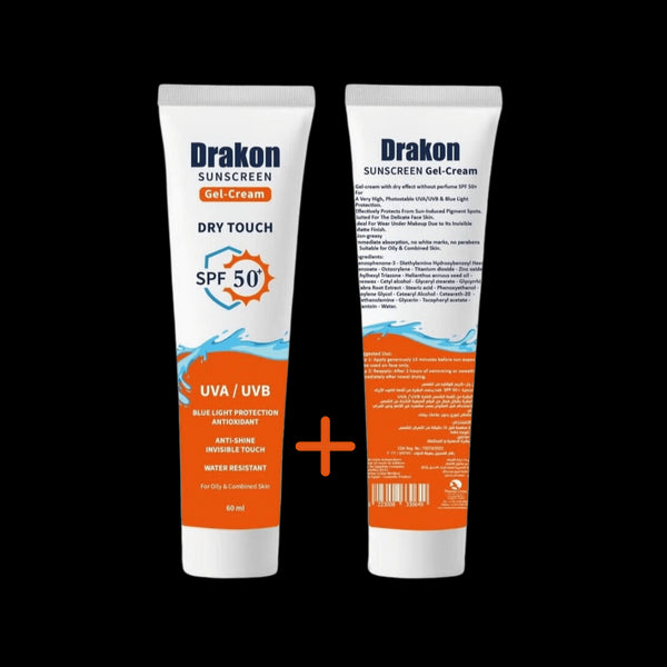 دراكون جل كريم واقى من الشمس بعامل حماية (SPF+50) عرض ١+١  60 جم - Drakon