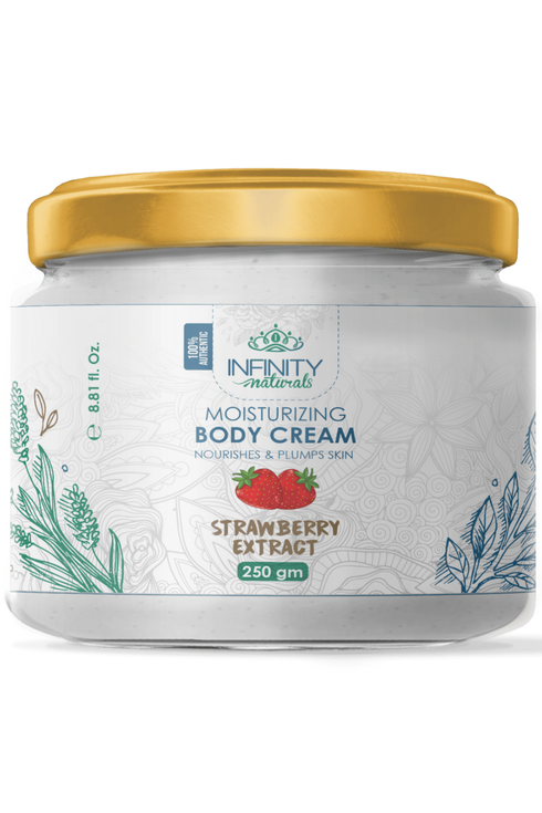 Infinity moisturizing body cream with strawberry extract 250 gm - Infinity