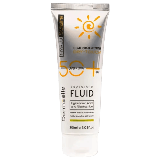 ديرمايل واقي شمس هيالو سولير انفزبل فلويد SPF 50+ لحماية البشرة العادية والمختلطة من الشمس 60 مل - Dermaelle