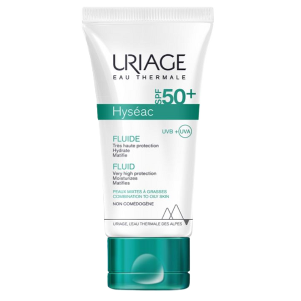 يورياج هيسياك فلويد SPF50+ للحماية العالية من الشمس للبشرة المختلطة والدهنية 50 مل - Uriage