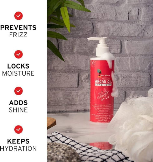 رو افريكان بلسم زيت الارجان لترطيب الشعر الجاف و التالف 300 مل - Raw African