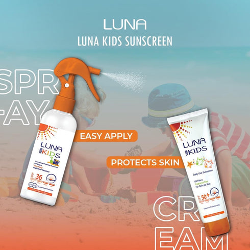 لونا كريم واقي من اشعة الشمس للأطفال بمعامل حمايه (50SPF+) 130 مل - Luna