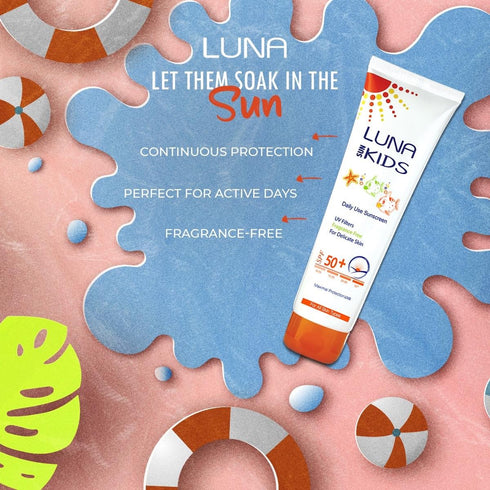 لونا كريم واقي من اشعة الشمس للأطفال بمعامل حمايه (50SPF+) 130 مل - Luna