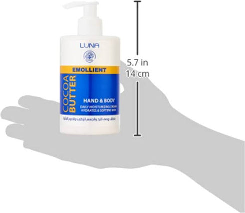 Luna Emollient Hand and Body Moisturizer with Cocoa Butter 300 ml - Luna