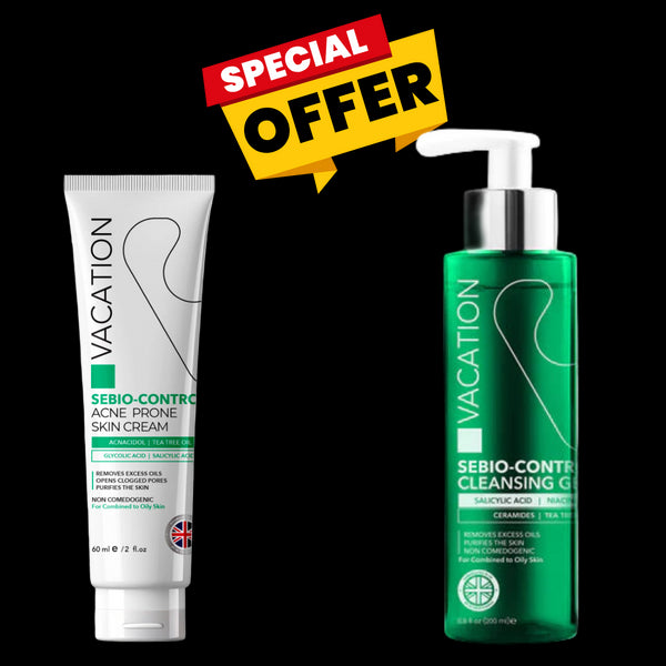 عرض حصري : فاكيشن غسول السيبيو كونترول چل + كريم لعلاج حب الشباب