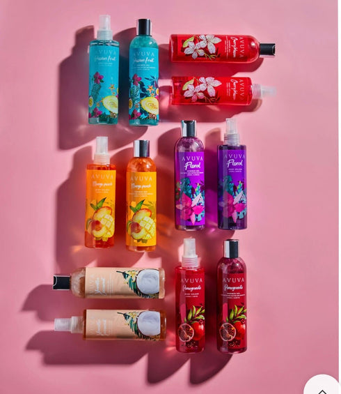 افوفا معطر جسم برائحة المانجو و الخوخ 225 مل - Avuva