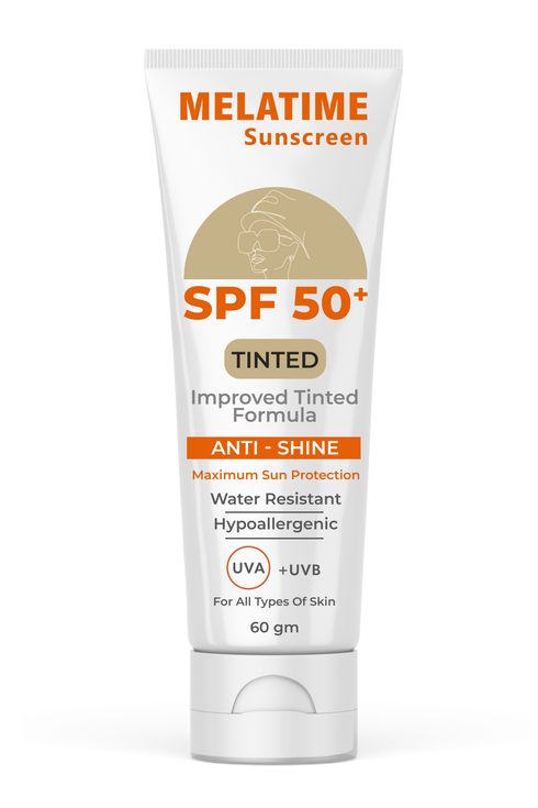 ميلاتايم صن سكرين تينتيد واقى من الشمس بعامل حماية (50+) 60 جم - Melatime