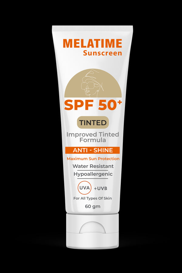 ميلاتايم صن سكرين تينتيد واقى من الشمس بعامل حماية (50+) 60 جم - Melatime