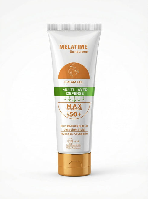 ميلاتايم كريم جل SPF 50+ لحماية البشرة الدهنية والمعرضة للحبوب من الشمس 60 مل - Melatime