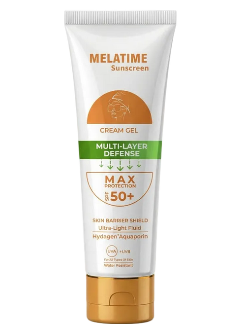 ميلاتايم كريم جل SPF 50+ لحماية البشرة الدهنية والمعرضة للحبوب من الشمس 60 مل - Melatime