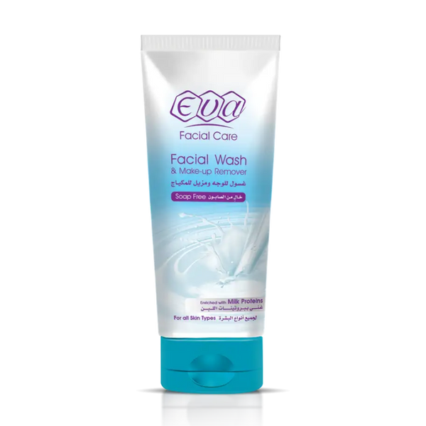 ايفا غسول الوجه ومزيل للمكياج غني ببروتينات اللبن لكل أنواع البشرة 150 مل - Eva