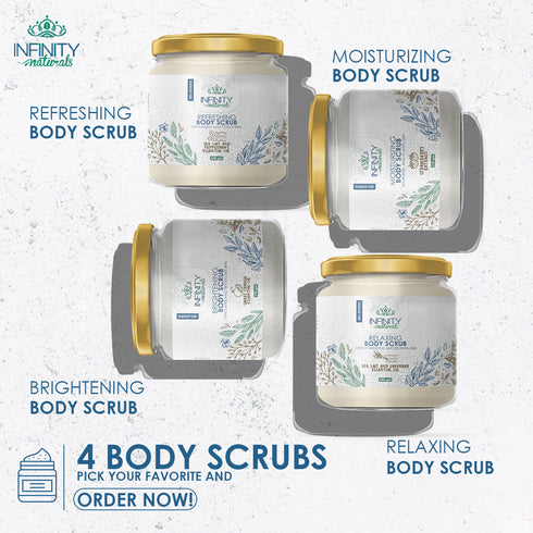 Infinity Refreshing Body Scrub with Sea Salt and Peppermint Essential Oil 350 gm - Infinity