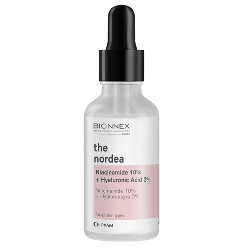بيونكس سيروم النياسيناميد 10% وحمض الهيالورونيك 2% لتقليل المسام والبقع 30 مل - Bionnex