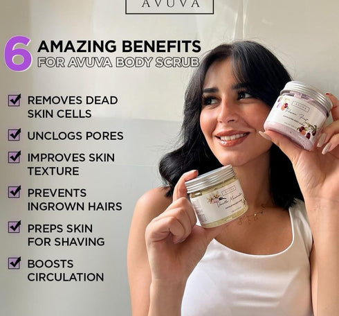افوفا مقشر الجسم لجميع أنواع البشرة برائحة القهوة العربى 200 جم - Avuva