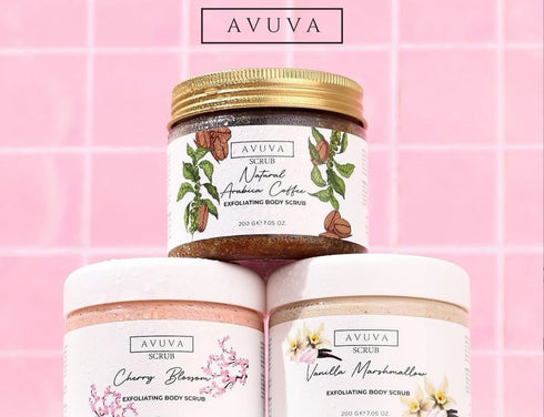 افوفا مقشر الجسم لجميع أنواع البشرة برائحة القهوة العربى 200 جم - Avuva