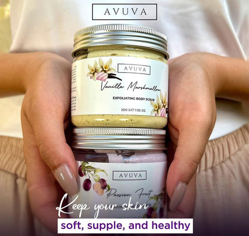 افوفا مقشر الجسم لجميع أنواع البشرة برائحة القهوة العربى 200 جم - Avuva