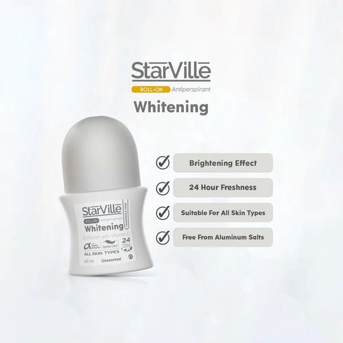 Starville Whitening Roll-On Deodorant Unscented 60 ml - Starville