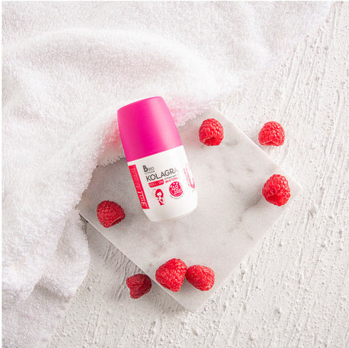 كولاجرا رول اون مزيل رائحة العرق للتبييض برائحة حلوى القطن - خالي من الكحول وأملاح الألومنيوم والبارابين 60 مل - Kolagra