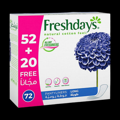 فريش دايز فوط صحية يومية طويلة 52+20 قطعة مجانا - Freshdays