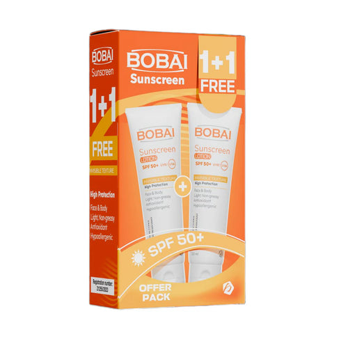 بوباي لوشن صن سكرين واقي من الشمس بعامل حماية SPF50+ عرض 1+1 - Bobai