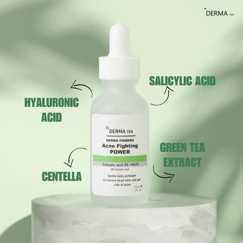 ديرما تن سيروم سالسليك اسيد لعلاج الحبوب و الرؤوس السوداء 30 مل - derma 10