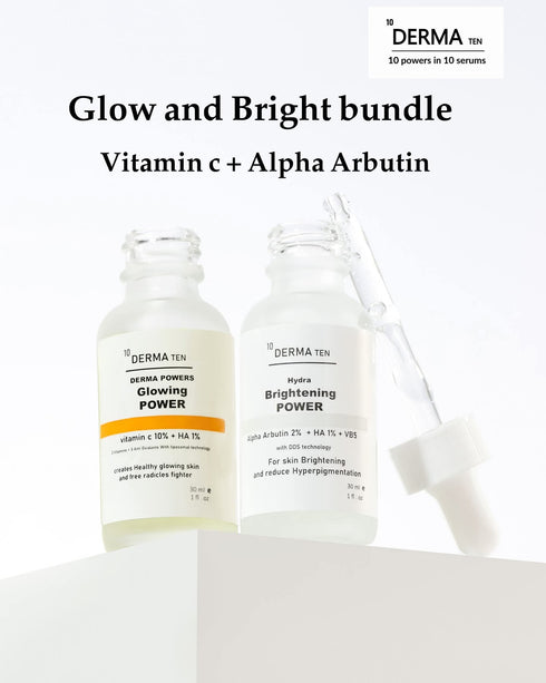 ديرما تن سيروم فيتامين سي مضاد للأكسدة و تفتيح و توحيد لون البشرة 30 مل - derma 10
