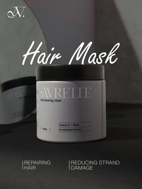 افريل ماسك فيتامين E والبيوتين لاصلاح وتقوية الشعر الضعيف والمتقصف 300 مل - Avrelle
