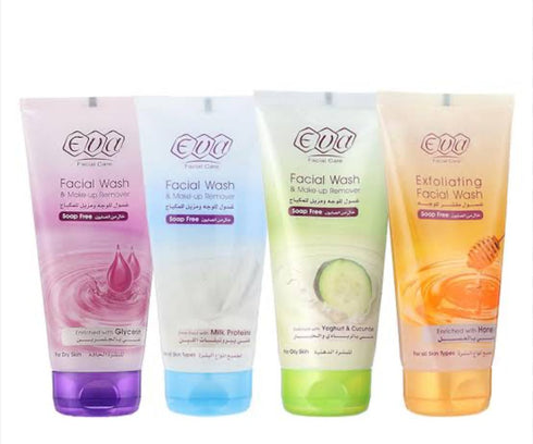ايفا سكين كير غسول الوجه ومزيل للمكياج غني بالجلسرين للبشرة الجافة 150 مل - Eva Skin care