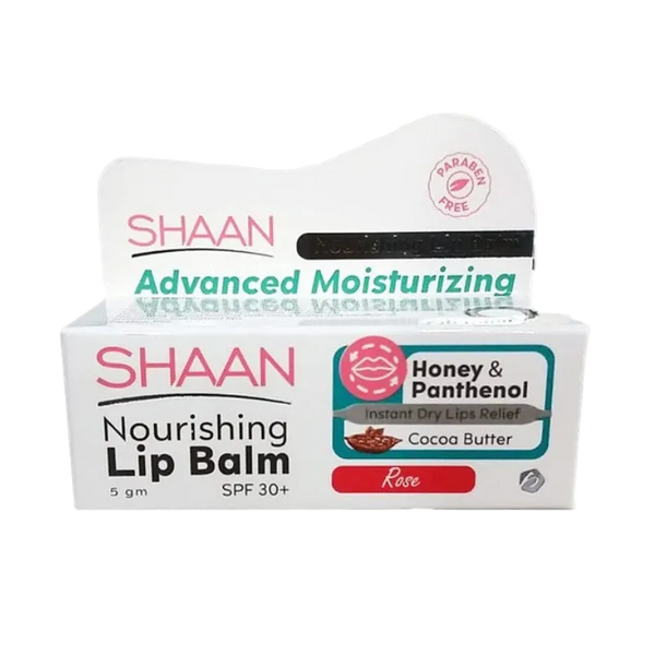 شان مرطب شفاه بزبدة الكاكاو والورد 5 جم - SHAAN
