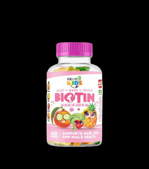 بروفي كيدز علكة مكمل غذائي بيوتين 120 قطعة للأطفال لدعم الشعر والأظافر - ProfiKids
