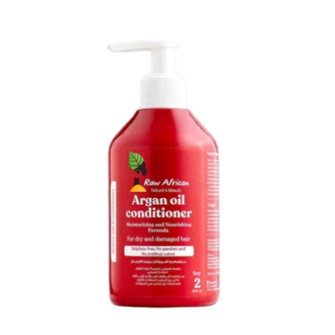 رو افريكان بلسم زيت الارجان لترطيب الشعر الجاف و التالف 300 مل - Raw African