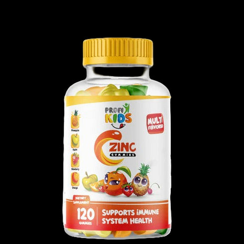 بروفي كيدز علكة مكمل غذائي سي زنك 120 قطعة للأطفال لدعم المناعة والصحة - ProfiKids