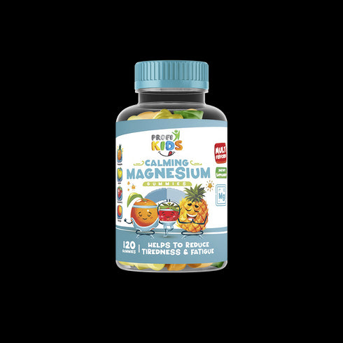 بروفي كيدز علكة مكمل غذائي ماغنيسيوم جليسينات 120 قطعة للأطفال لتقليل التعب والارهاق - ProfiKids