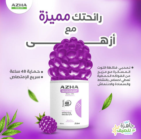 Azha Roll On Deodorant Move Berry Plus Scent 60 ml - Azha