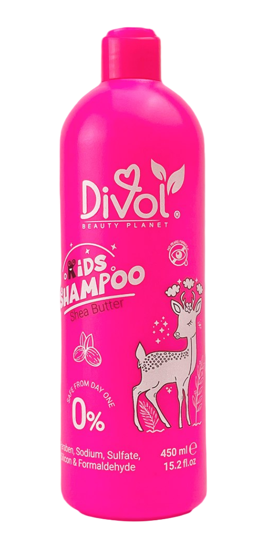 ديفول شامبو بزبدة الشيا للأطفال للشعر الجاف والمجعد 450 مل - Divol