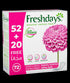 فريش دايز فوط صحية يومية عادية معطرة 52+20 قطعة مجانا - Freshdays
