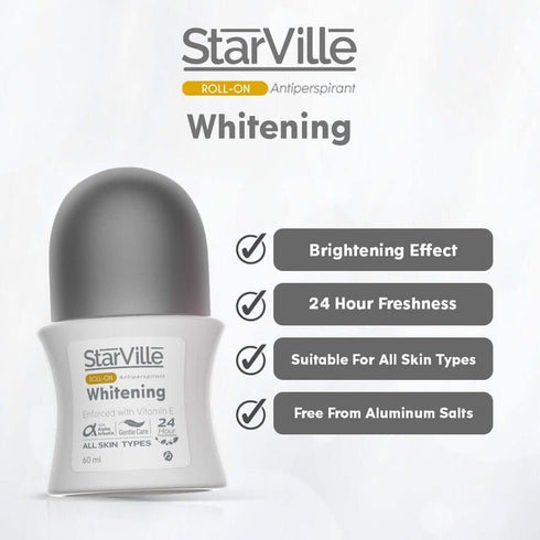 Starville Whitening Roll-On Deodorant with Lavender Scent 60 ml - Starville