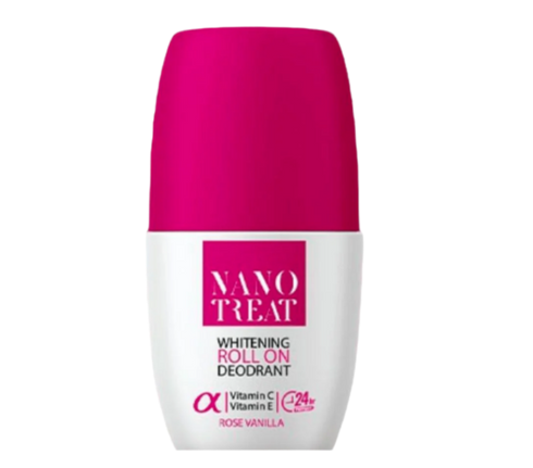 نانوتريت مزيل العرق - خالي من الألومنيوم والبارابين - برائحة الورد و الفانيليا 50 مل - Nanotreat