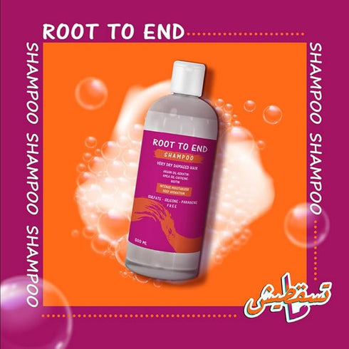 روت تو اند شامبو لترميم الشعر الجاف و التالف 500 مل - Root to end