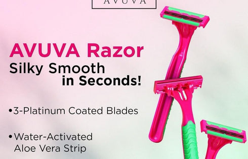 افوفا ماكينة الحلاقة بخلاصة جل الصبارللاستخدام الواحد 5 قطع - Avuva